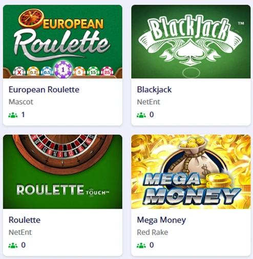 Giochi da tavolo di Stellare Casino